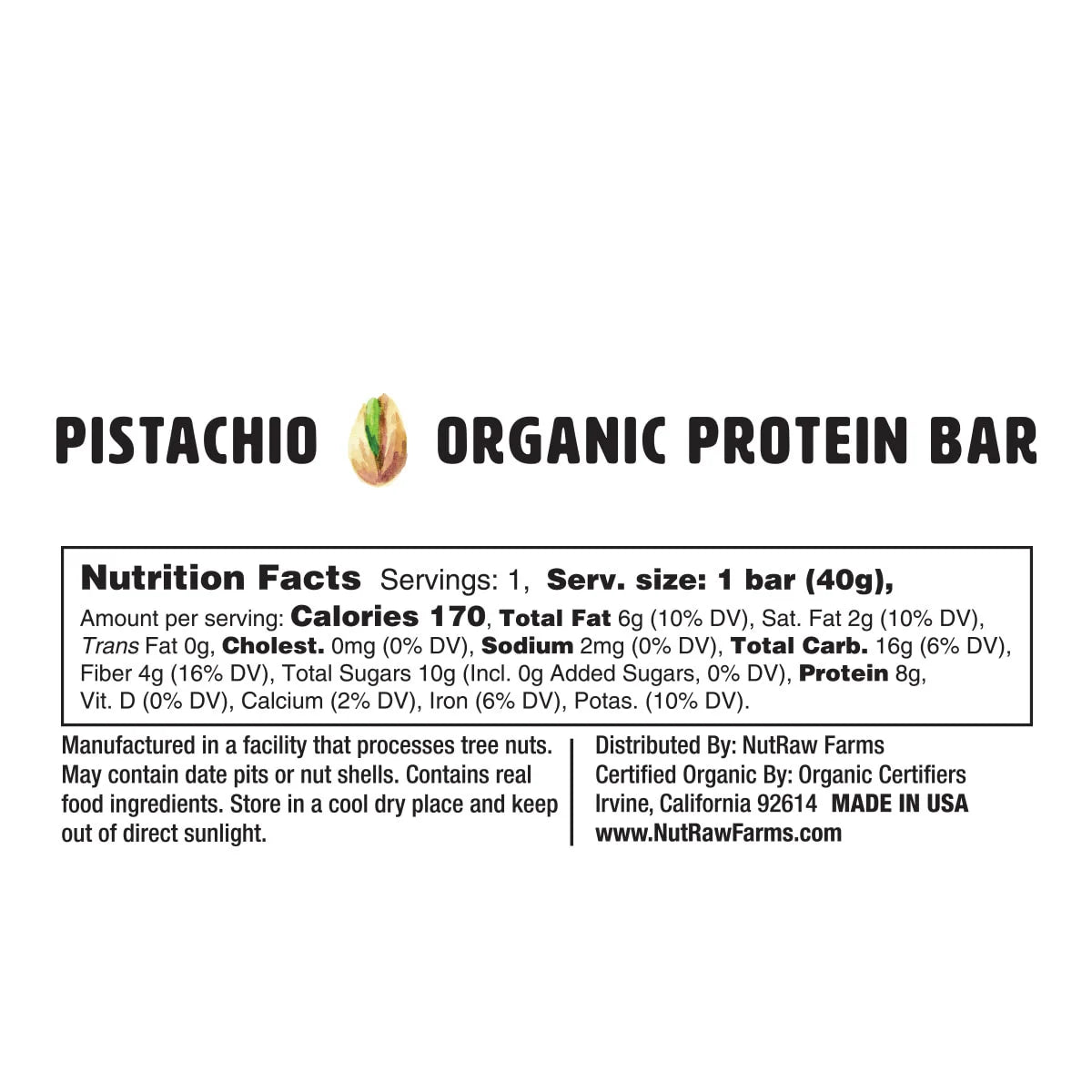 Pistachio Bar - 12 Pack (1.4 Oz each)